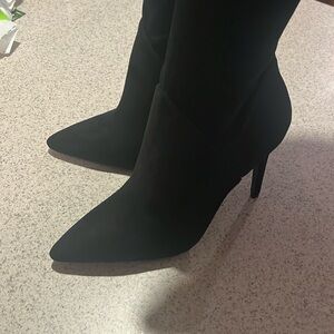 Kendall &Kylie fax suede over the knee boot black